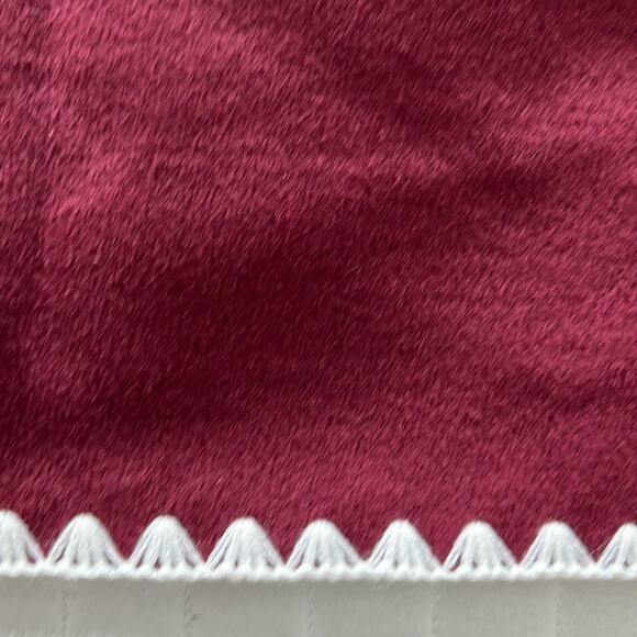 NWOT REVOLVE & MINIMALIST lovers COMMENSE Burgundy felt mini skirt M - Picture 4 of 6